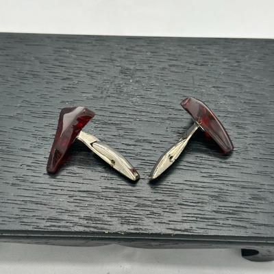 Vintage Red Stone Cufflinks