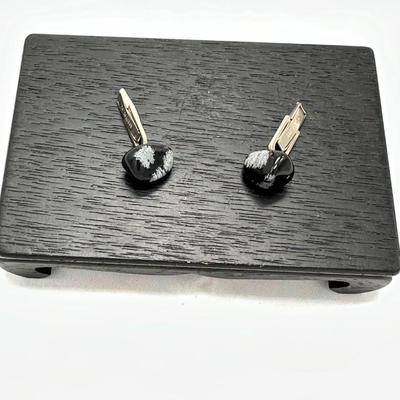 natural stone cufflinks vintage Pat 2920363 Rare