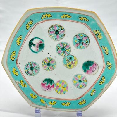 Chinese vintage famille verte stem plate-local pickup and shipping available