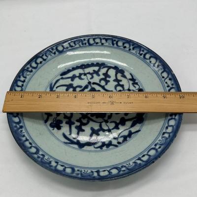 Chinese Vintage Porcelain Blue and White Plate-local pickup and shipping available