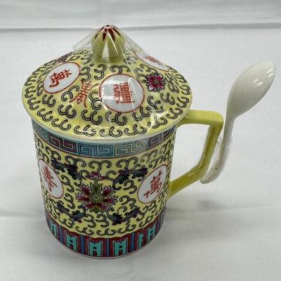 Chinese Jingdezhen Tea Cup with a Spoon-local pickup and shipping available