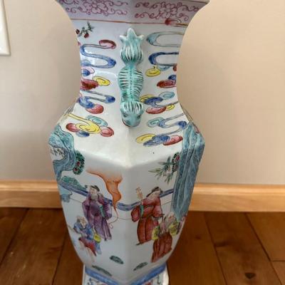 Large Chinese Vintage Vase with Figures-local pickup and shipping available
