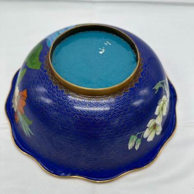 Large Chinese Vintage Cloisonne Bowl 10"-local pickup and shipping available