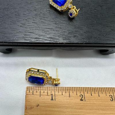 Blue Zircon Earrings