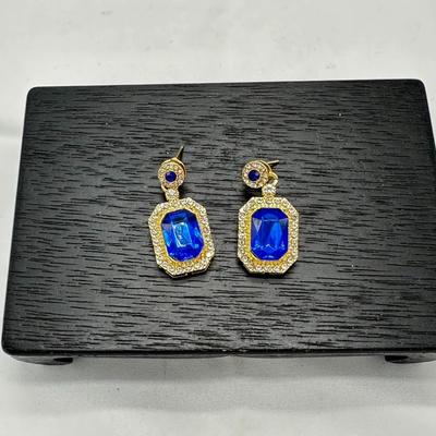 Blue Zircon Earrings