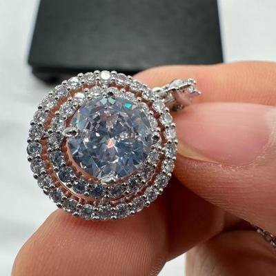 Delicate Moissanite Solitaire Diamond Necklace