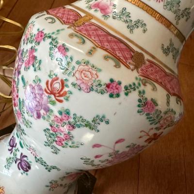 Chinese Export Porcelain Lamp-local pickup and shipping available
