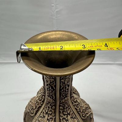 Arnart Imports Ivory Dynasty over Brass Asian Floral Vase-local pickup and shipping available