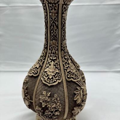 Arnart Imports Ivory Dynasty over Brass Asian Floral Vase-local pickup and shipping available