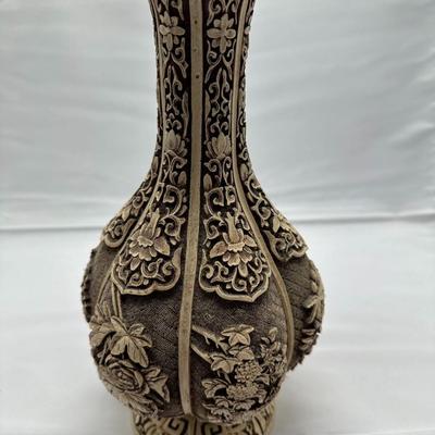 Arnart Imports Ivory Dynasty over Brass Asian Floral Vase-local pickup and shipping available