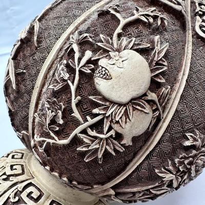 Arnart Imports Ivory Dynasty over Brass Asian Floral Vase-local pickup and shipping available