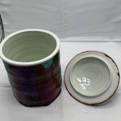 Chinese vintage porcelain large jun ware style jar 10" in tall-local pickup and shipping available