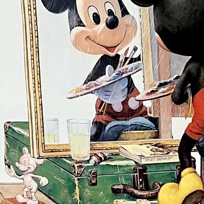CHARLES BOYER ~ Disney ~ Mickey Mouse Self Portrait Matted Poster