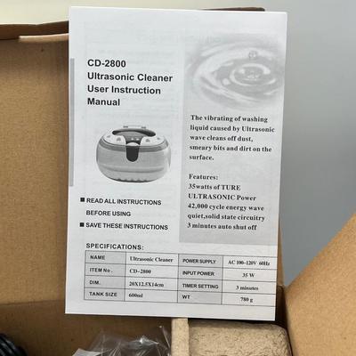 SONIC WAVE ~ Ultrasonic Cleaner ~ NIB