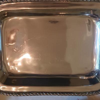 Silver Tone Amber Beads Pyrex Holder
