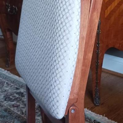 Hayneedle Queen Anne Wood Folding Chairs with Upholstered Seat