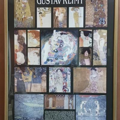 Framed Poster of Gustav Klimt Purchased in Paris