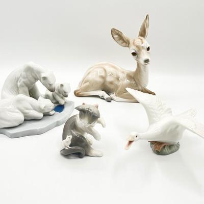 LlADRO ~ Four (4) Assorted Porcelain Figurines