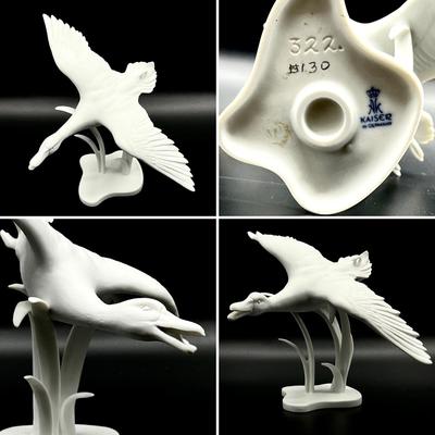 KAISER ~ G. Bochmann ~ Porcelain Duck & Egret Figurines ~ Pair (2)