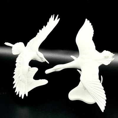 KAISER ~ G. Bochmann ~ Porcelain Duck & Egret Figurines ~ Pair (2)
