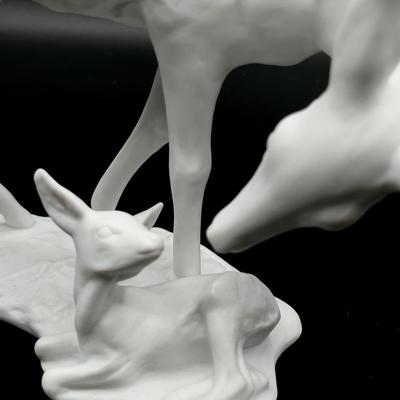 KAISER ~ G. Borchmann ~ Doe With Her Fawn Porcelain Figurine
