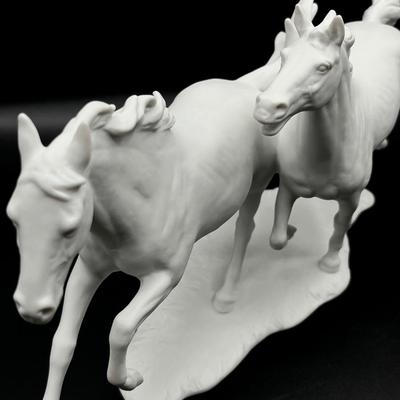 KAISER ~ G. Bochmann ~ Running Horses Porcelain Figure