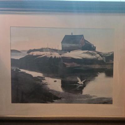 Seaside Shack Framed and Matted Print