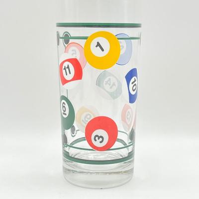 Vtg. Libbey Highball Billard Drinking Glasses ~ Set Of Four (4)