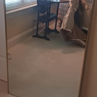 Mirror with Metal Brass Frame