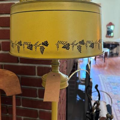 Cozy Corner Vintage Rocker and Toleware Floor Lamp