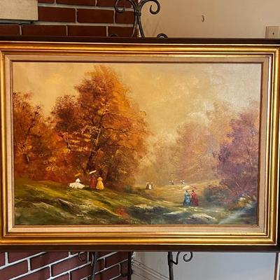 H. DeRosa Landscape Oil Painting- SIGNED