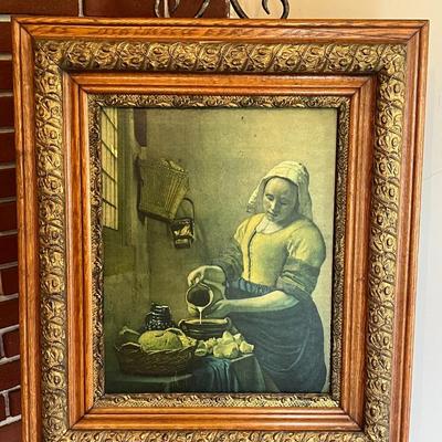 Framed Vermeer Print- “The Milkmaid”- Heavy Duty Frame
