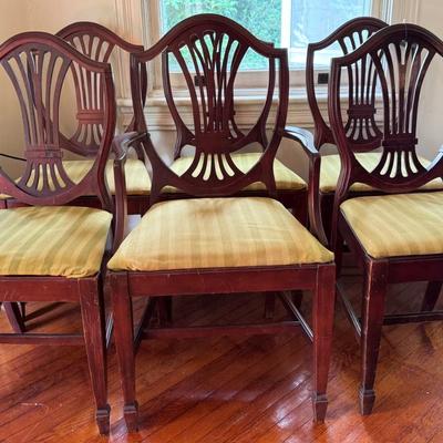 Hepplewhite Style Dining Chairs- Set of 6