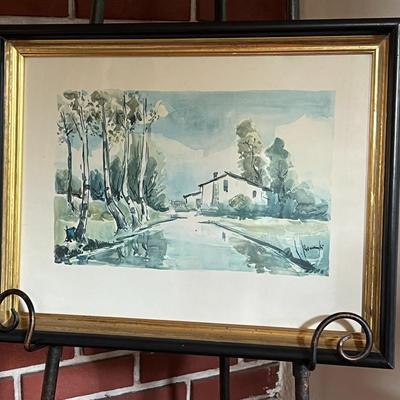 Framed Signed Watercolor Art- Set of 2