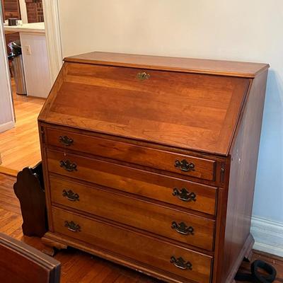 Antique Chippendale Style Walnut Slant Front Desk