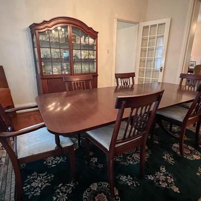 Dining Set- Includes 3 leaves and 6 chairs