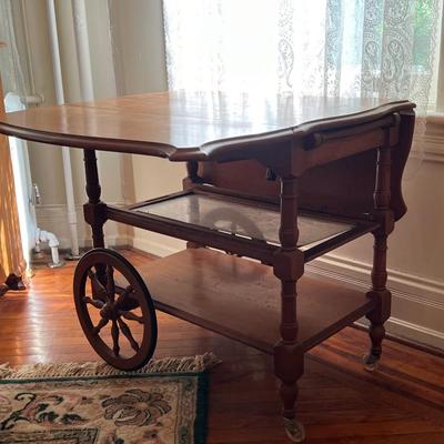 Antique Wood Tea Cart
