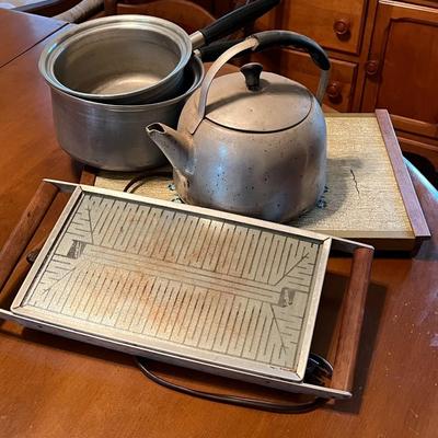 Vintage Cookware and Warming Tables