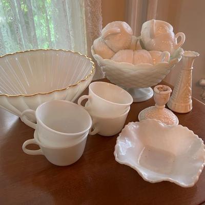 Milk Glass Lot