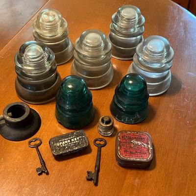 Vintage Glass Insulators Lot