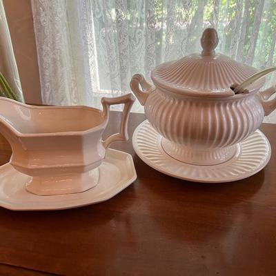 MCM Ceramic Soup Tureen and Gravy Boat