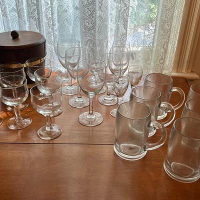 Beer Mugs and Wine Glasses Lot