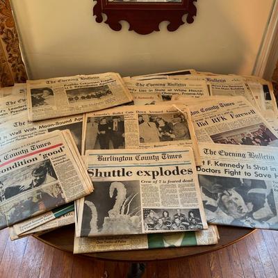 Historical Moments Captured- Newspapers Lot