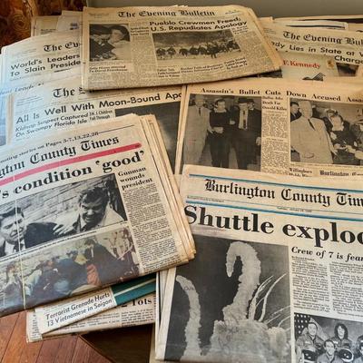 Historical Moments Captured- Newspapers Lot