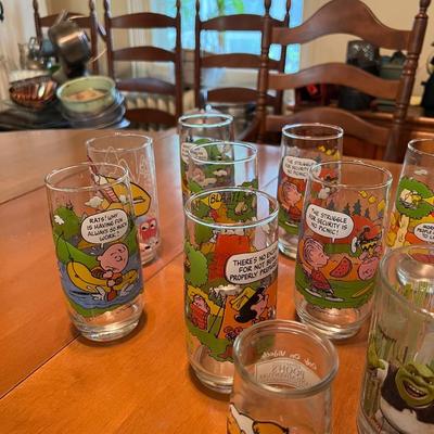 Vintage McDonald's Glasses- Camp Snoopy Collection, Shrek, and Ronald McDonald