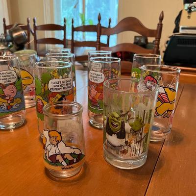 Vintage McDonald's Glasses- Camp Snoopy Collection, Shrek, and Ronald McDonald