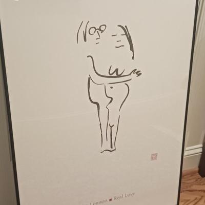 John Lennon Real Love Framed Poster