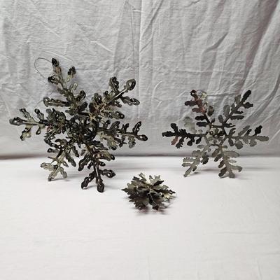Three Decorative Metal Snowflakes (BS-JS)