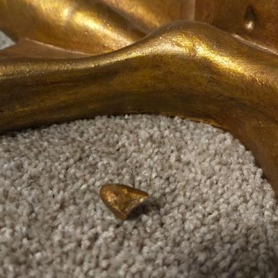 Chalkware Gold Mediating Frog