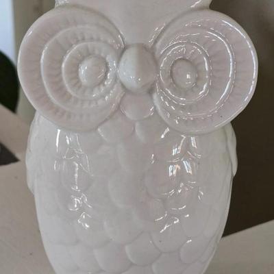 White Ceramic Owl